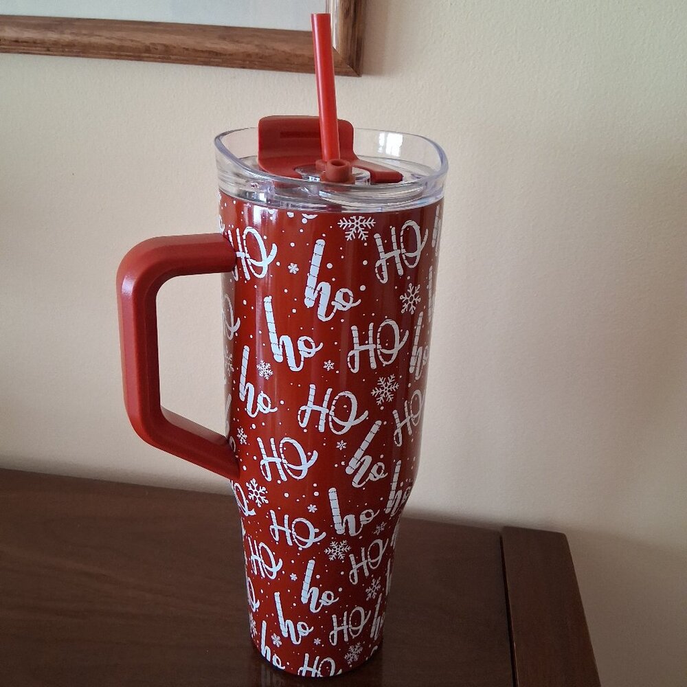 Insulated 40 oz Tumbler with Holiday Design